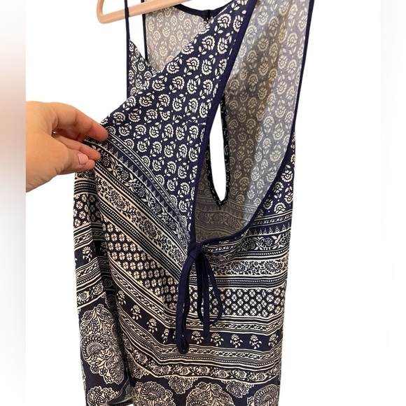 Roxy high low tank top beachy blue white large - Picture 4 of 8